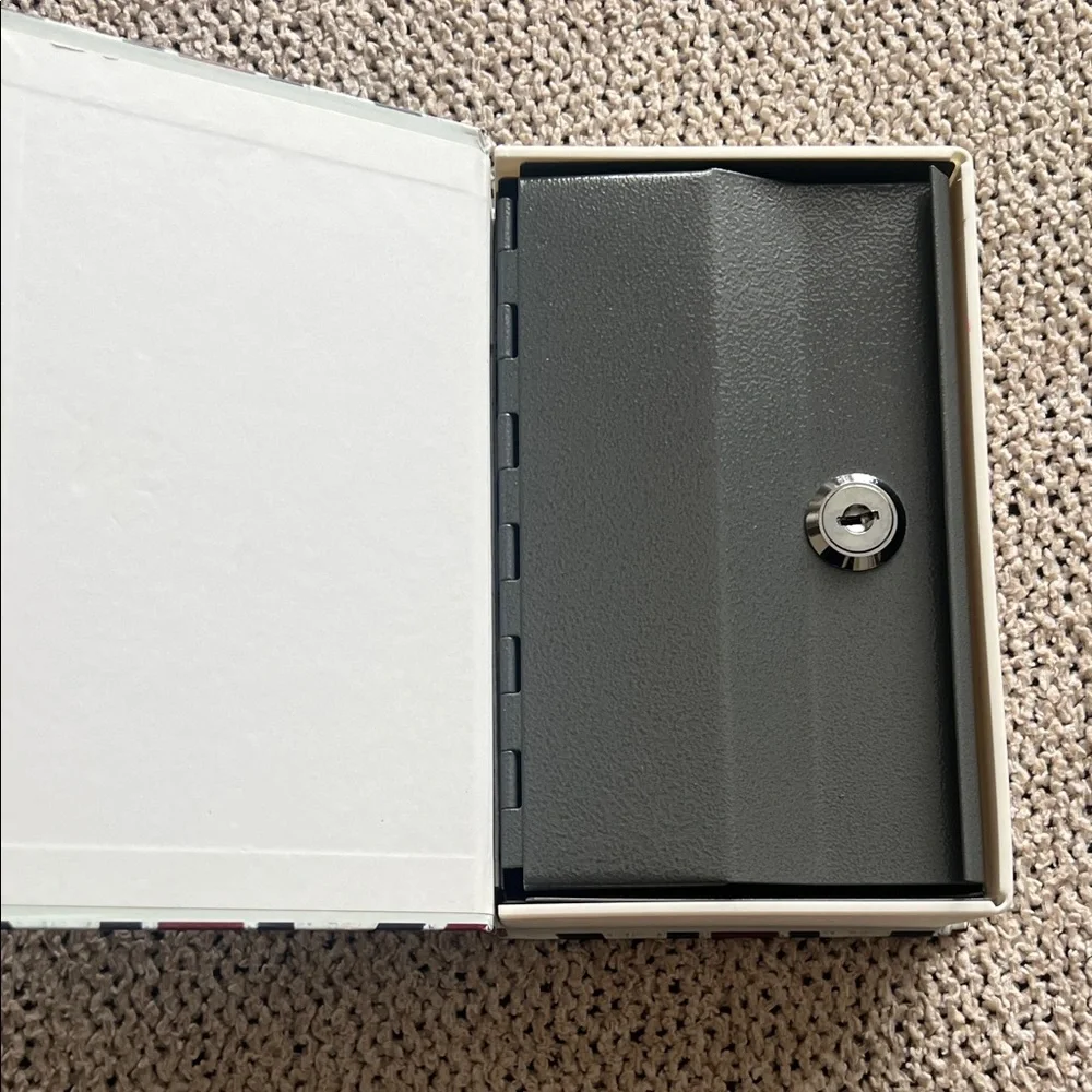 Vintage-Inspired Union Jack Book Safe with keys - Red, Navy, Cream